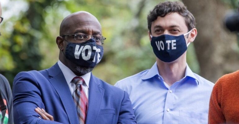 Raphael Warnock (left) and Jon Ossoff are the Democratic candidates for Georgia’s seats EPA From BBC News